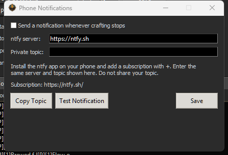 Phone notification settings
